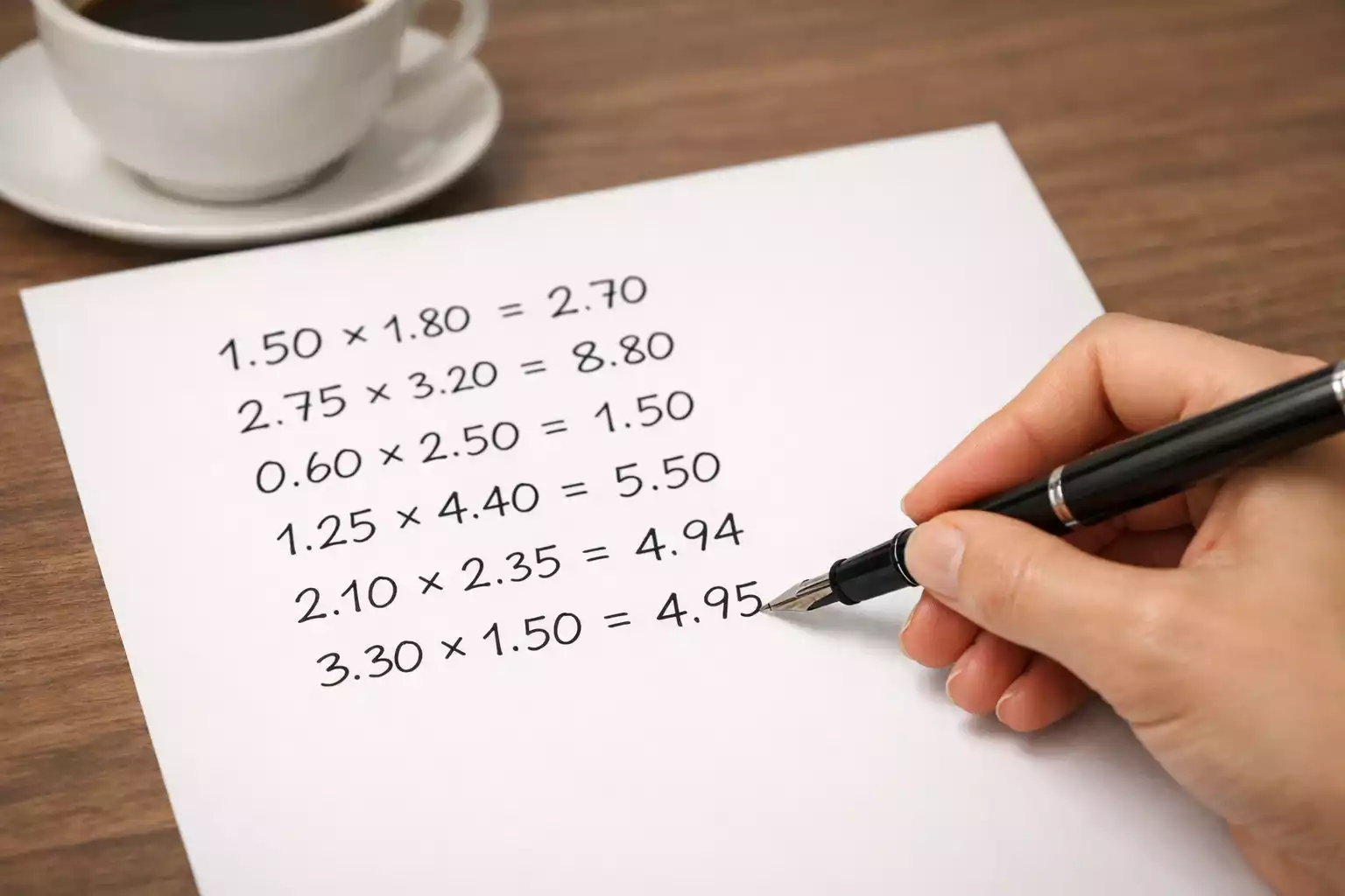 Documento con formule matematiche per calcolo vincite